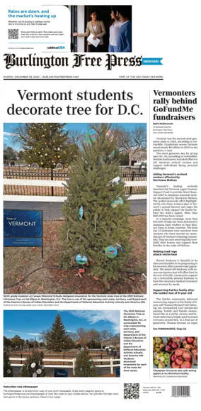 Cover of Burlington Free Press