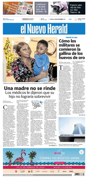 Cover of El Nuevo Herald (Sunday)