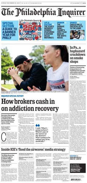 Cover of The Philadelphia Inquirer (South Jersey edition)