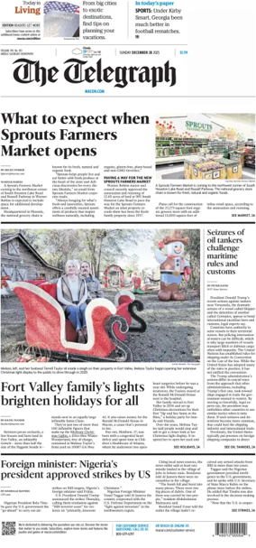 Cover of The Telegraph (Macon) (Sunday)