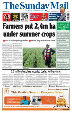 Cover of The Sunday Mail (Zimbabwe)