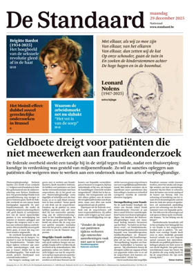 Cover of De Standaard