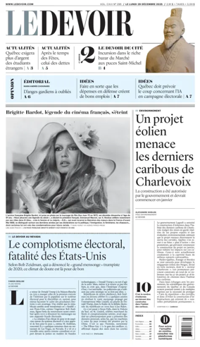 Cover of Le Devoir
