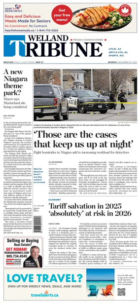 Cover of The Welland Tribune