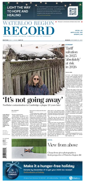 Cover of Waterloo Region Record