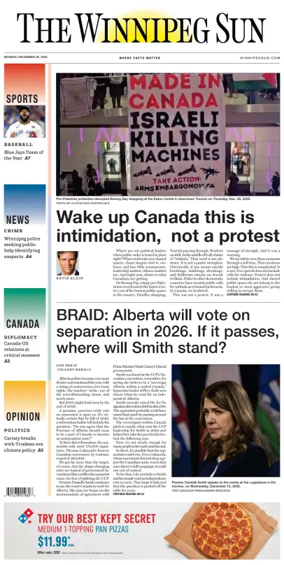 Cover of Winnipeg Sun