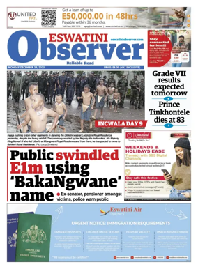 Cover of Eswatini Observer