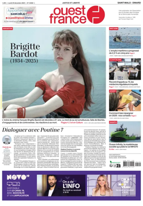 Cover of Ouest France (Saint-Malo)