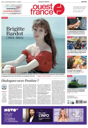 Cover of Ouest France (Sarthe)