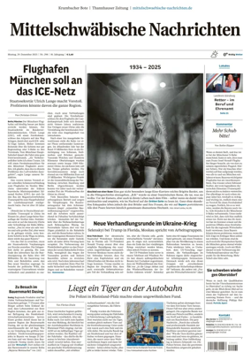 Cover of Mittelschwaebische Nachrichten
