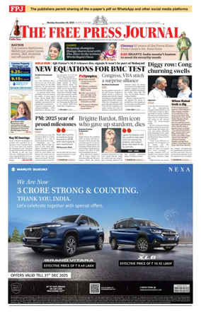 Cover of The Free Press Journal