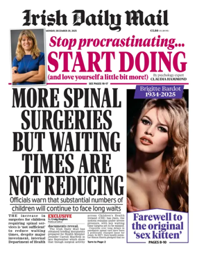 Cover of Irish Daily Mail