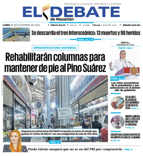 Cover of El Debate de Mazatlan