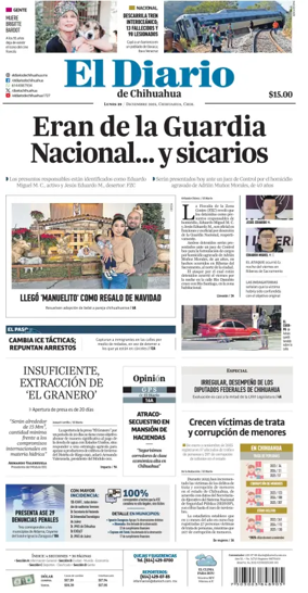 Cover of El Diario de Chihuahua