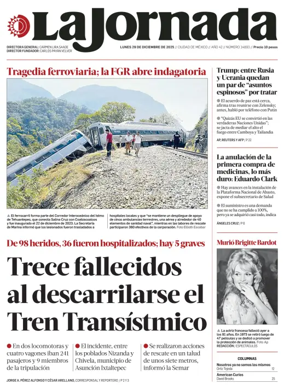 Cover of La Jornada