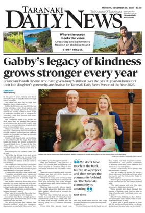 Cover of Taranaki Daily News