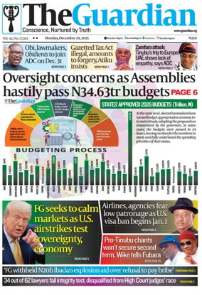 Cover of The Guardian Nigeria