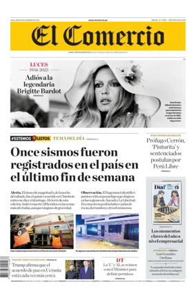 Cover of Diario El Comercio