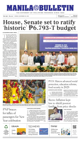 Cover of Manila Bulletin