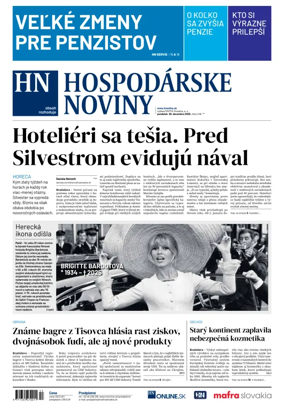 Cover of Hospodarske noviny