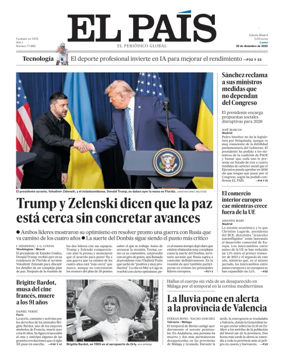 Cover of El Pais