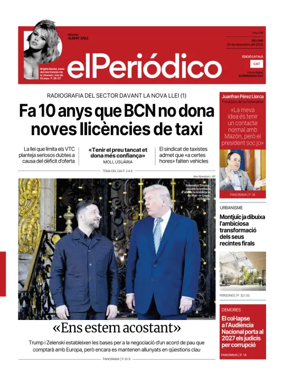 Cover of El Periódico de Catalunya (Català)