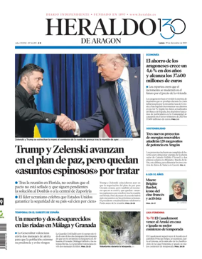 Cover of Heraldo de Aragon