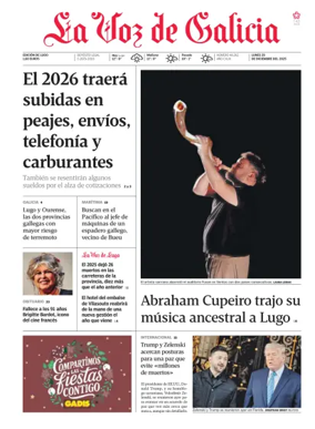 Cover of La Voz de Galicia (Lugo)