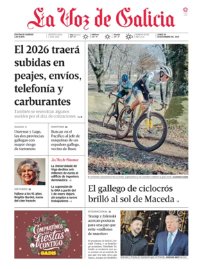 Cover of La Voz de Galicia (Ourense)