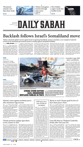 Cover of Daily Sabah (Turkey)