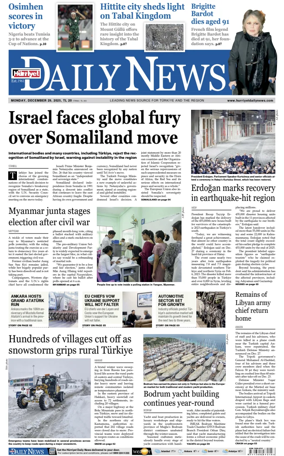 Cover of Hurriyet Daily News & Economic Review