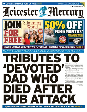 Cover of Leicester Mercury