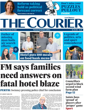 Cover of The Courier & Advertiser (Perth and Perthshire Edition)