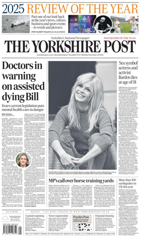 Cover of Yorkshire Post