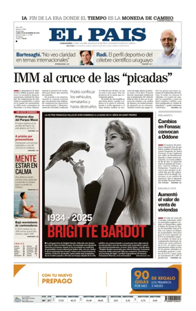 Cover of El Pais (Uruguay)