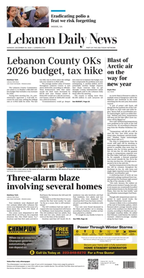 Cover of Lebanon Daily News
