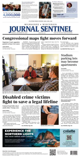 Cover of Milwaukee Journal Sentinel