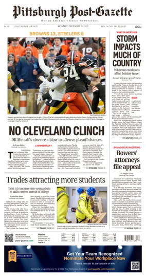 Cover of Pittsburgh Post-Gazette