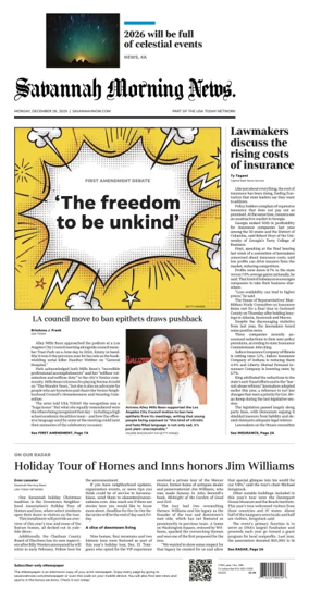 Cover of Savannah Morning News