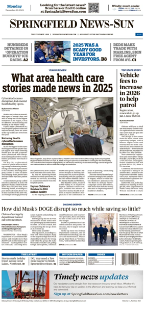 Cover of Springfield News-Sun