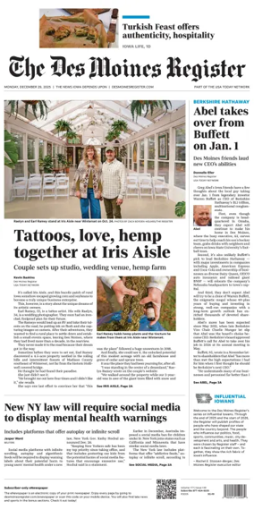 Cover of The Des Moines Register