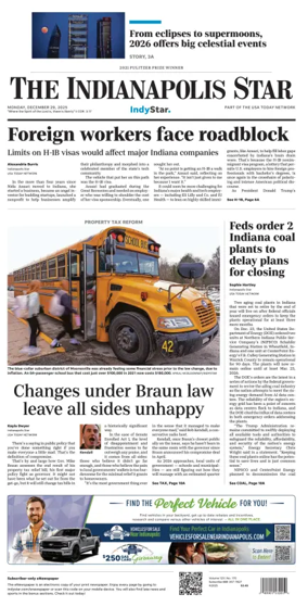 Cover of The Indianapolis Star