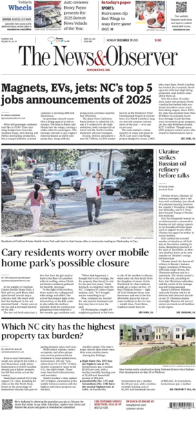 Cover of The News & Observer