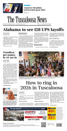 Cover of The Tuscaloosa News