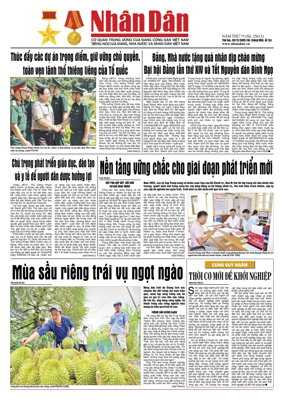 Cover of Nhan Dan newspaper