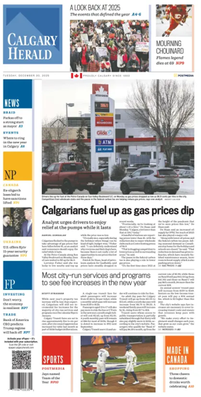 Cover of Calgary Herald