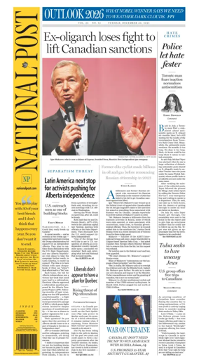 Cover of National Post - (National Edition)