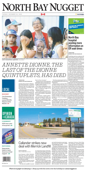 Cover of North Bay Nugget