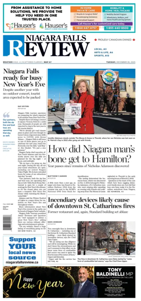 Cover of The Niagara Falls Review