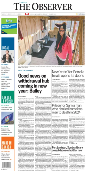 Cover of The Observer (Sarnia)